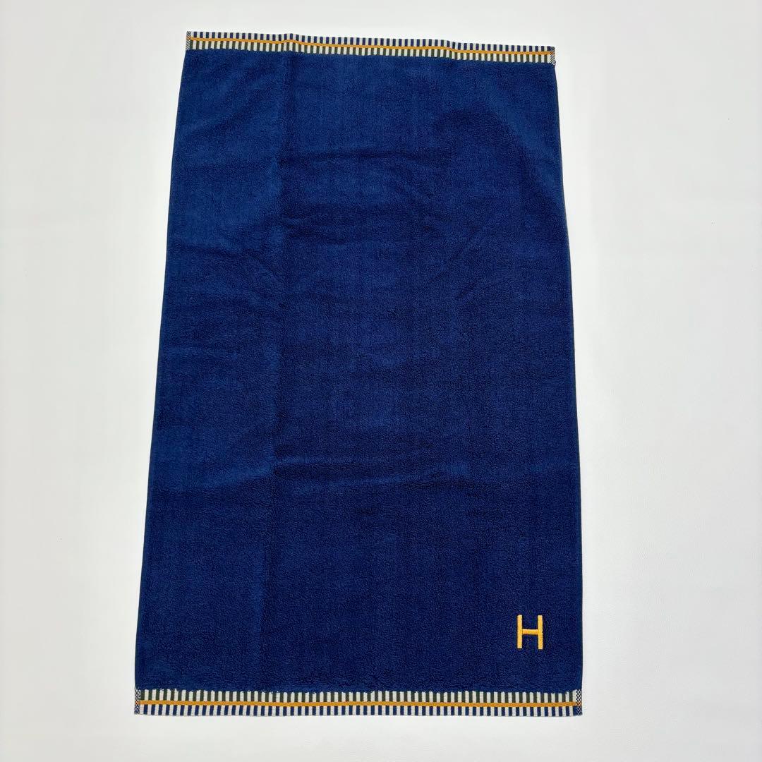 未使用タグ付き✨ エルメス ヴィス ヴェルサ バスタオル ネイビー カーキ