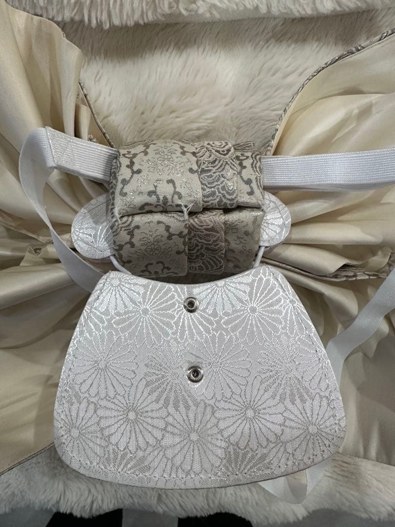 3日間期間限定特別価格！！早い者勝ちです！二部式　作り帯　 高級プラチナ箔二重織