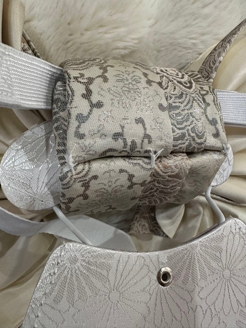 3日間期間限定特別価格！！早い者勝ちです！二部式　作り帯　 高級プラチナ箔二重織