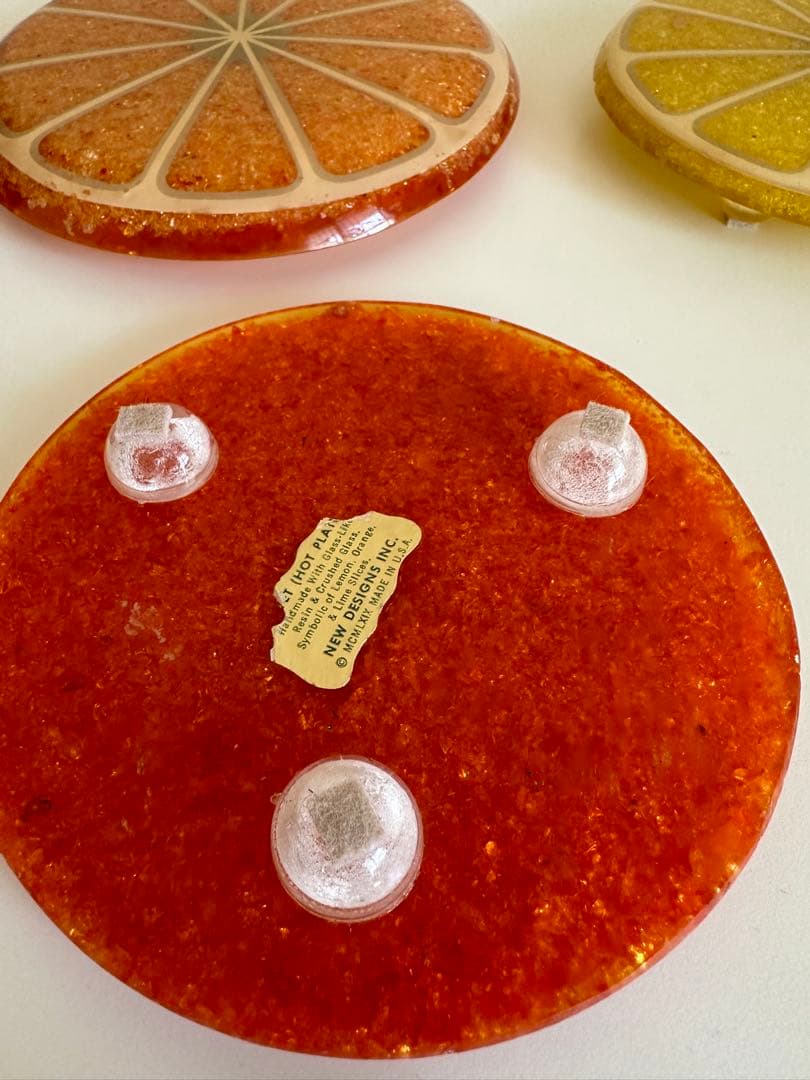 ルーサイト　置物　敷物　オレンジレモン