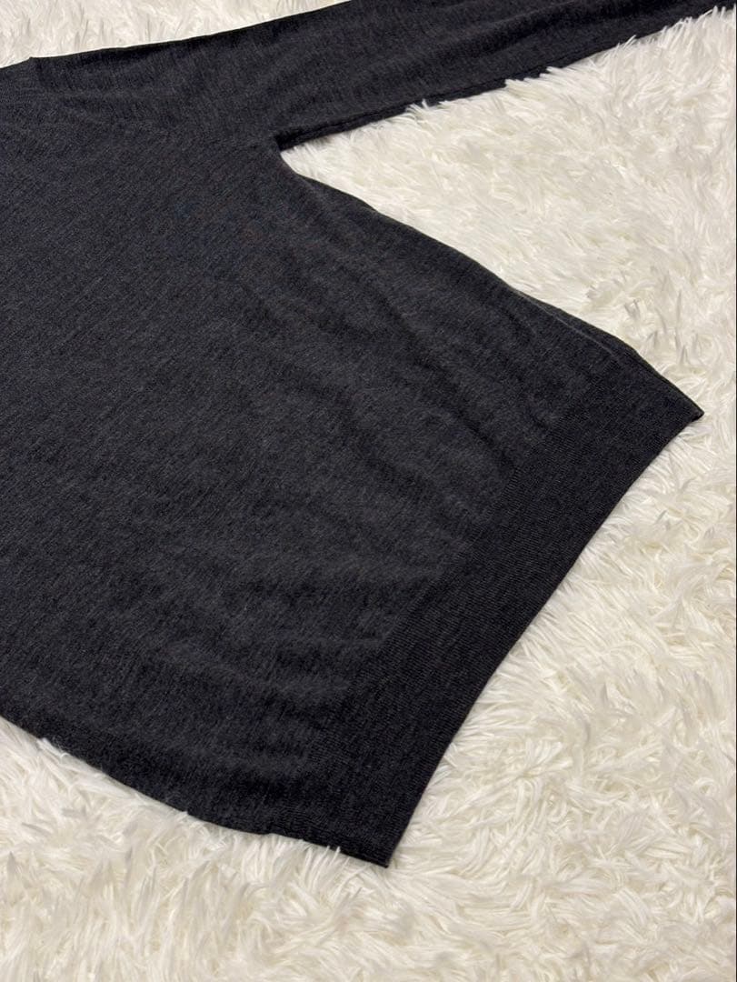 ポールスミス　アーティストストライプ　ジップ　ニット　チャコール　Mサイズ