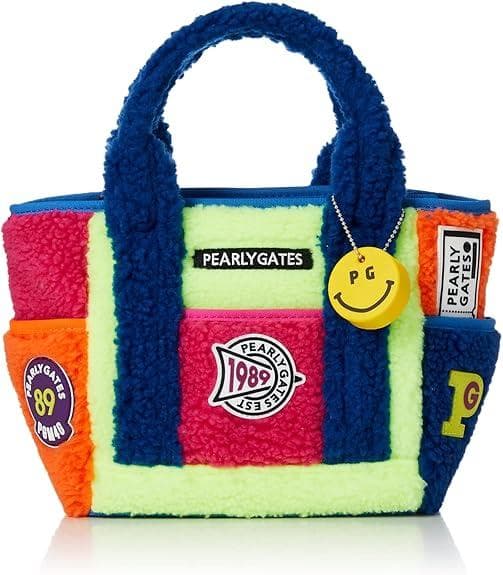 新品★パーリーゲイツ★カートバッグ★ボアフリース★ゴルフラウンド★マルチカラー