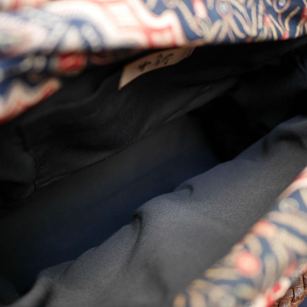 中新 山葡萄蔓 籠 裂織 カゴバッグ