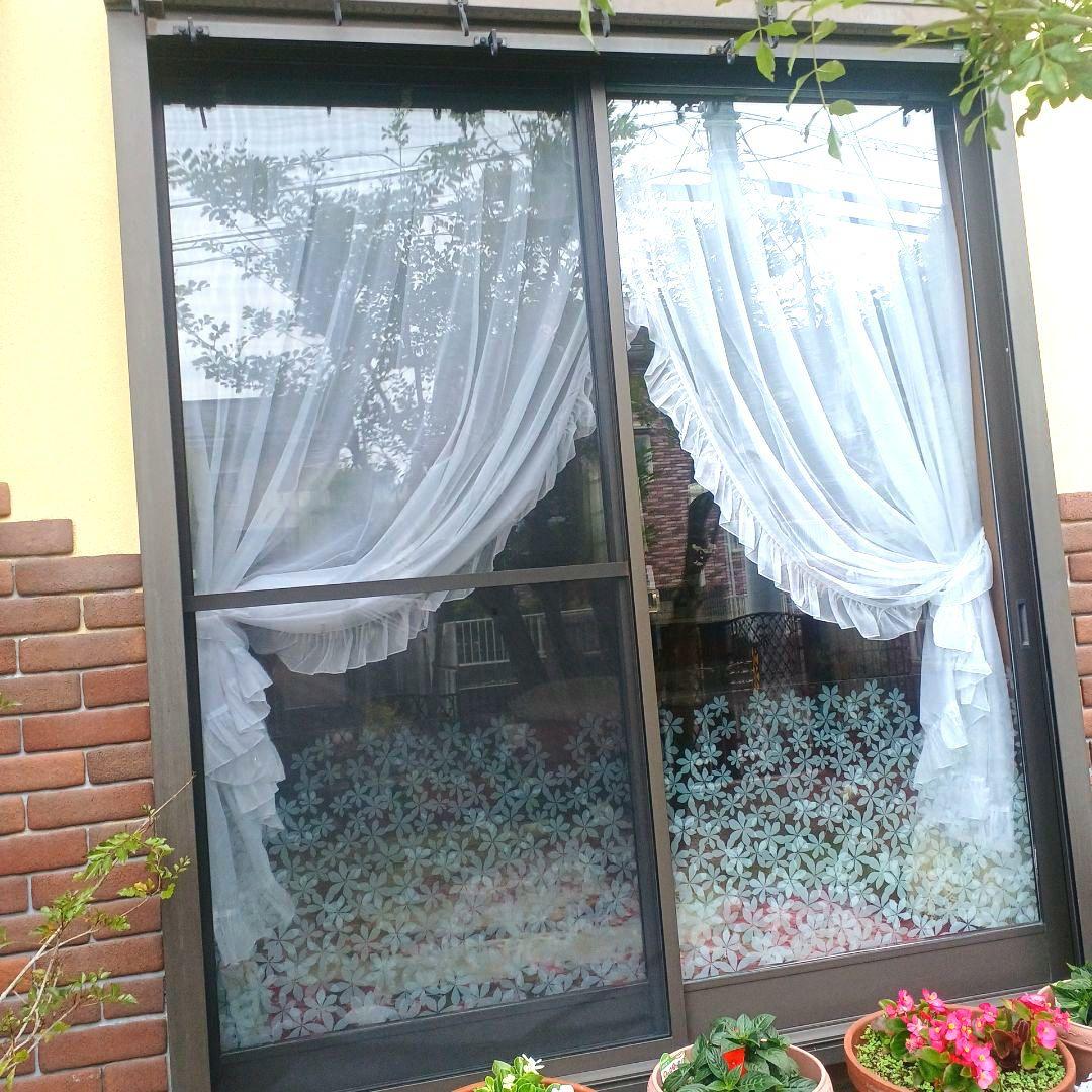 スタイルカーテン【クロスオーバーレースフリルデザイン　スモックギャザータイプ】