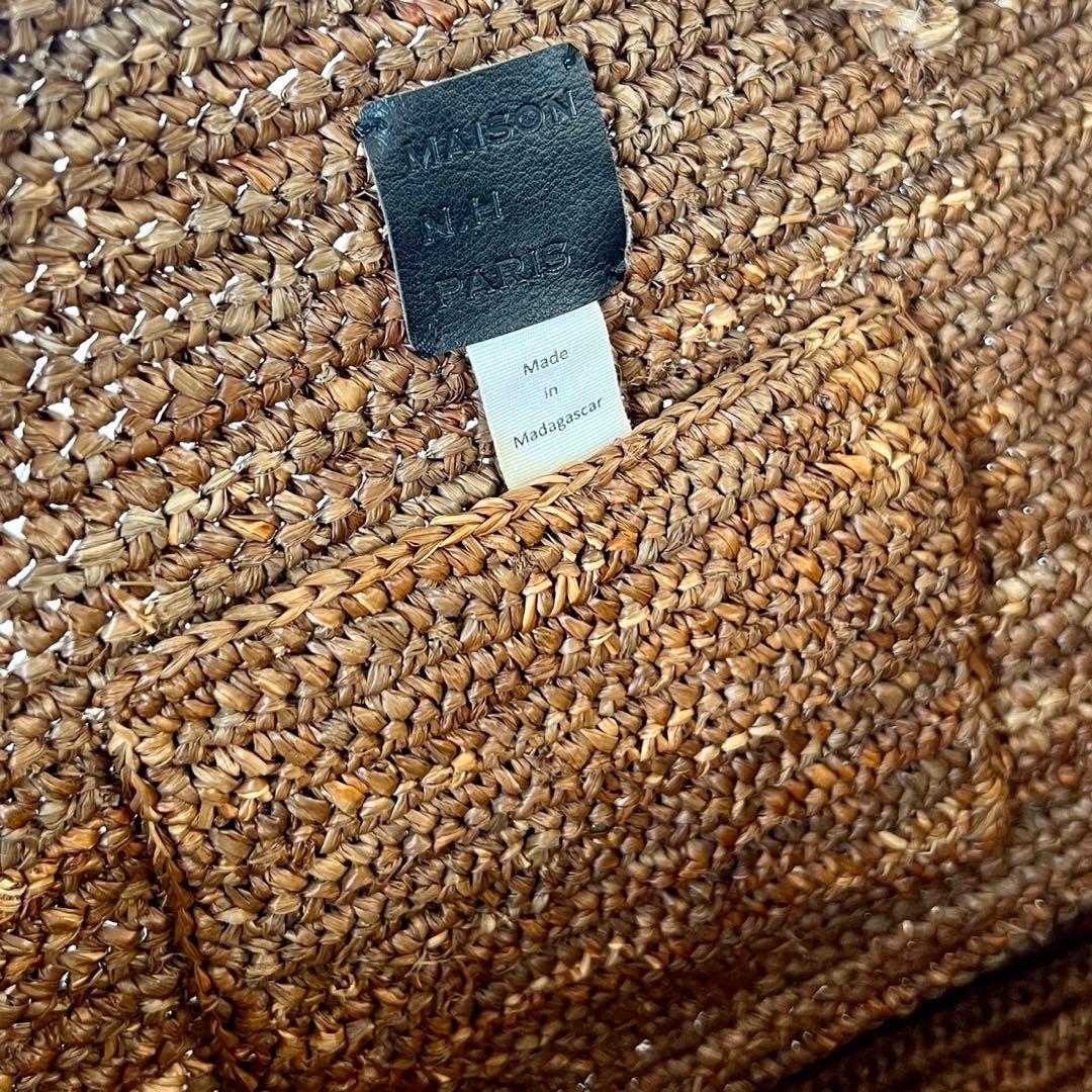 MAISON N.H PARIS/AVRIL Bag/100%ラフィア/ブラウン