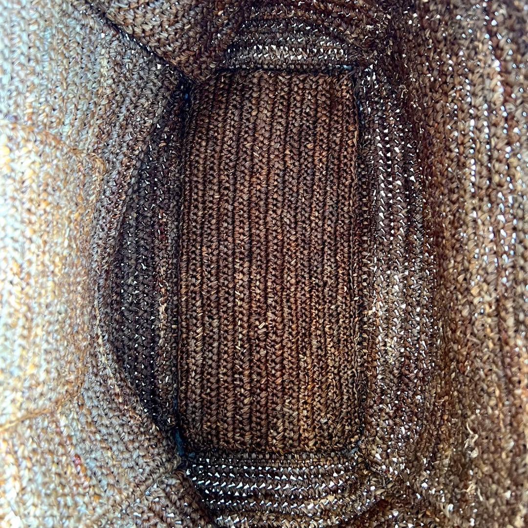 MAISON N.H PARIS/AVRIL Bag/100%ラフィア/ブラウン