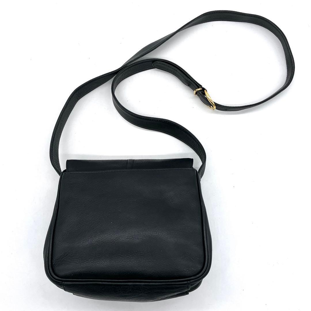 【GUCCI】ショルダーバッグ　ホースビット　レザー　ネイビー　ポシェット