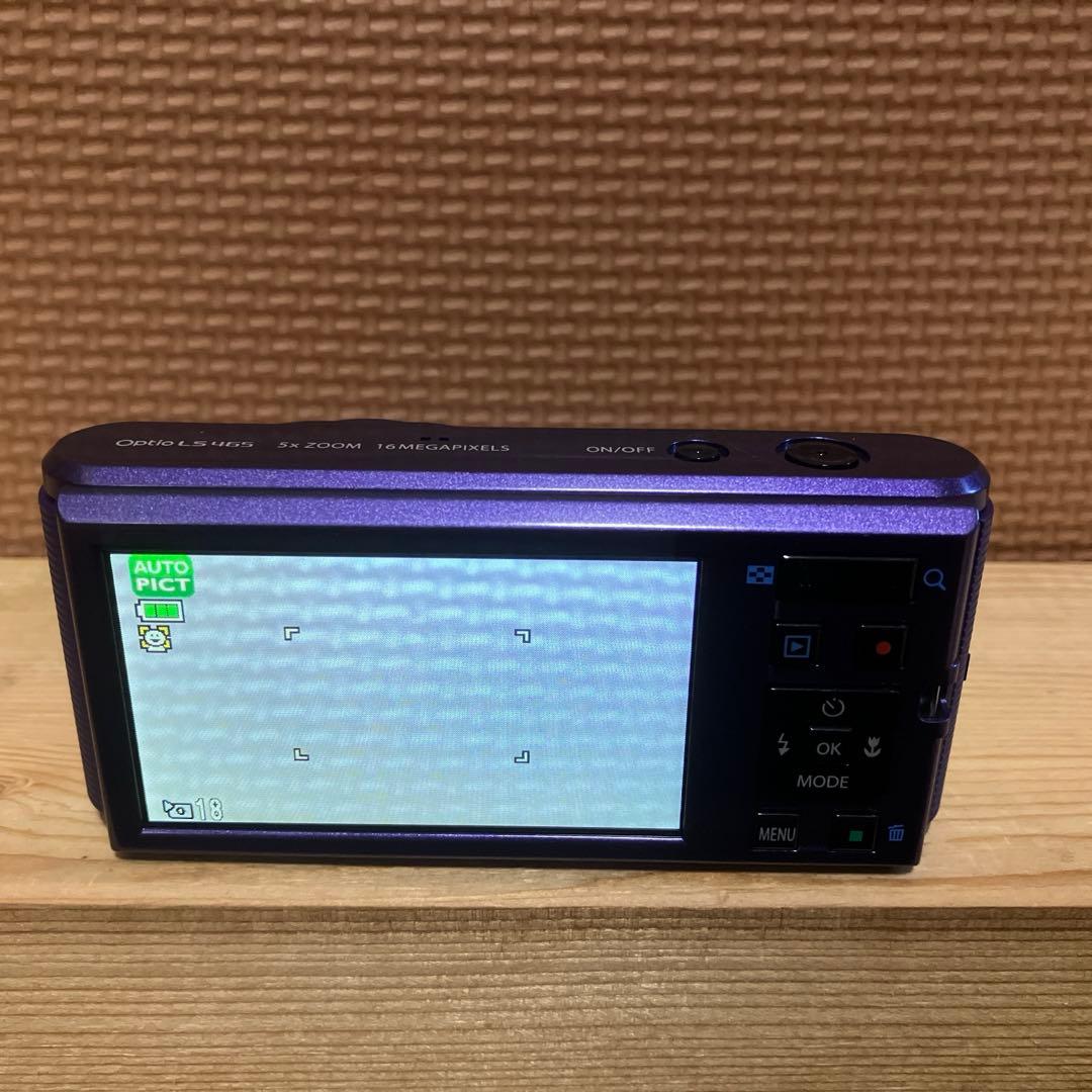 PENTAX Optio LS465 アメジストパープル　バッテリー充電器付き