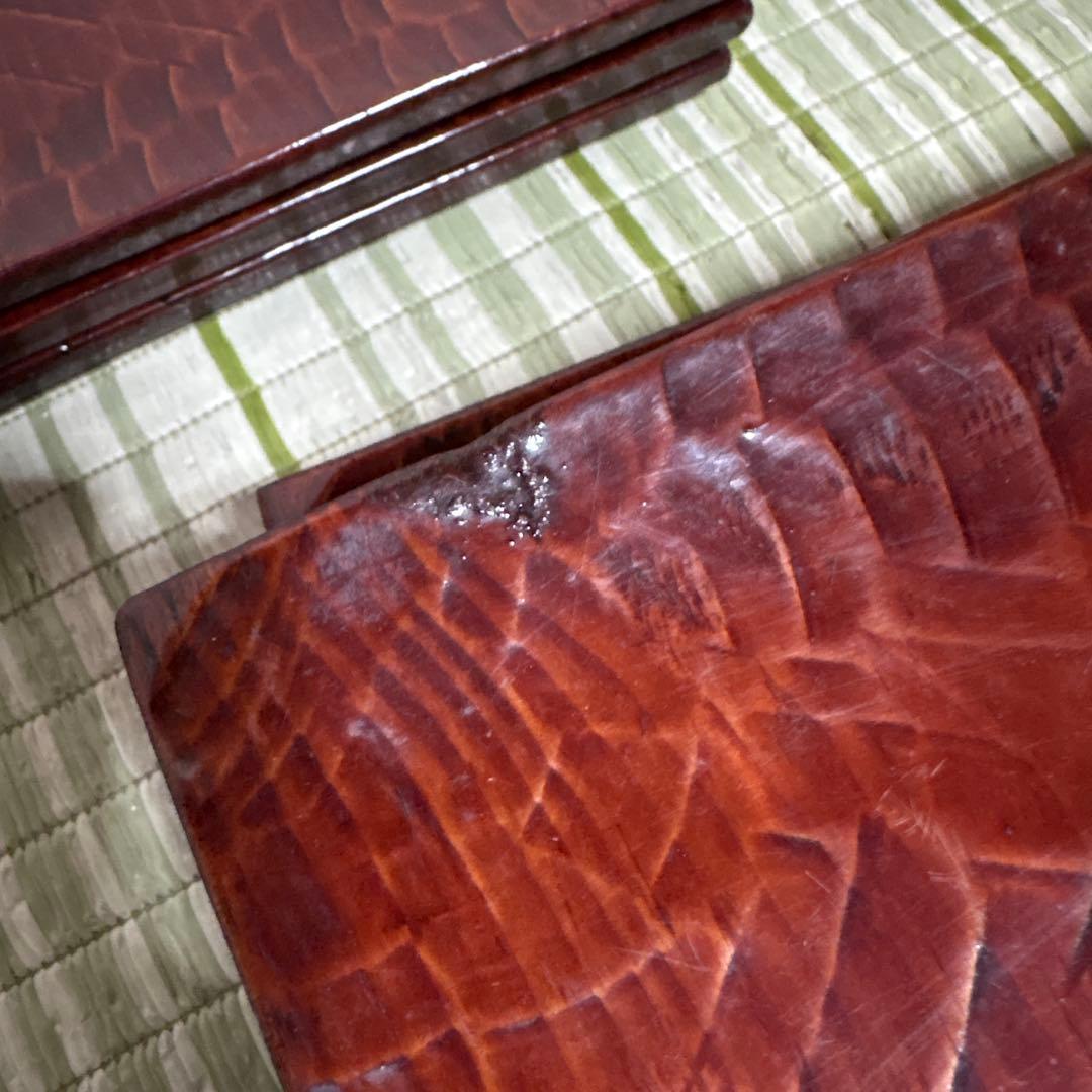 折式　讃岐彫刻　お盆　お膳　菓子盆　工芸品　骨董品　角折　角盆　皿