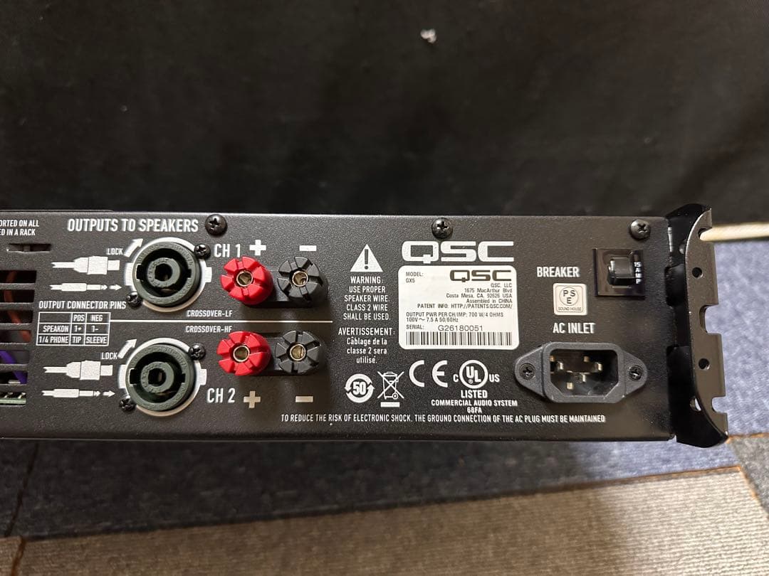 QSC GX5 パワーアンプ PA機器 業務用パワーアンプ