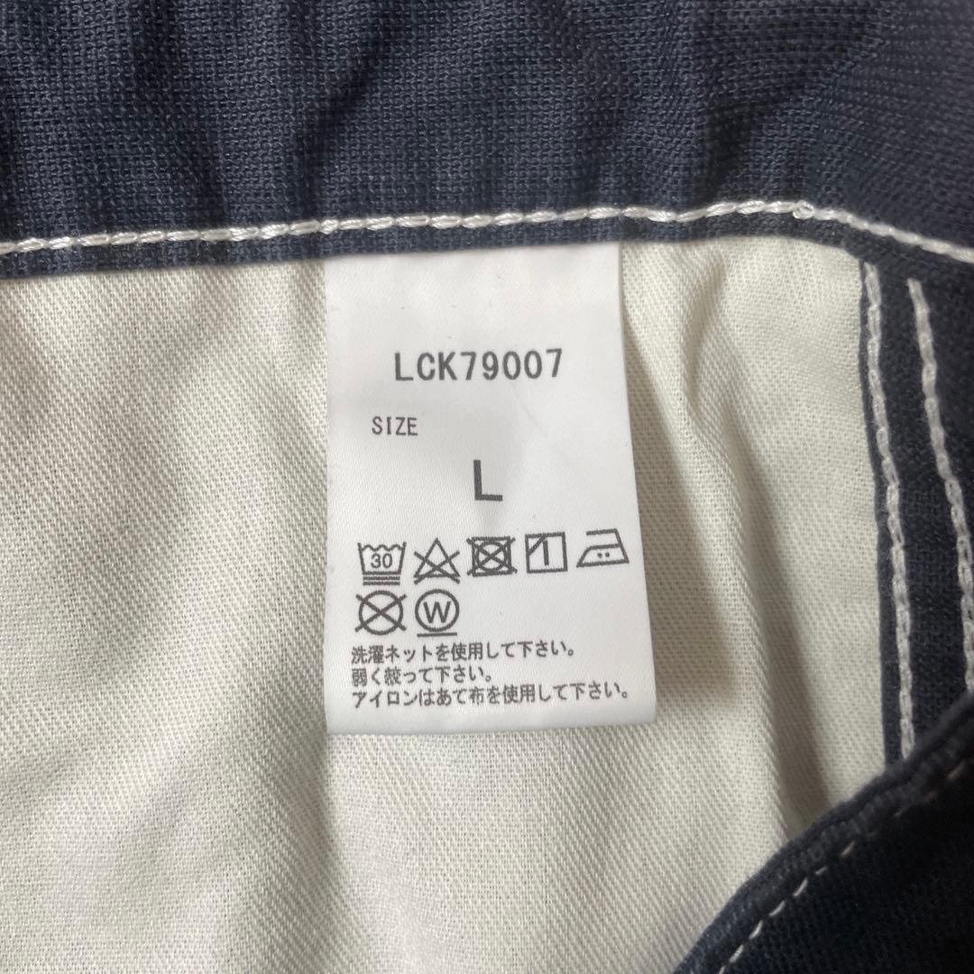 【タグ付き】 LEE オーバーオールエプロン ネイビー ストレッチダック