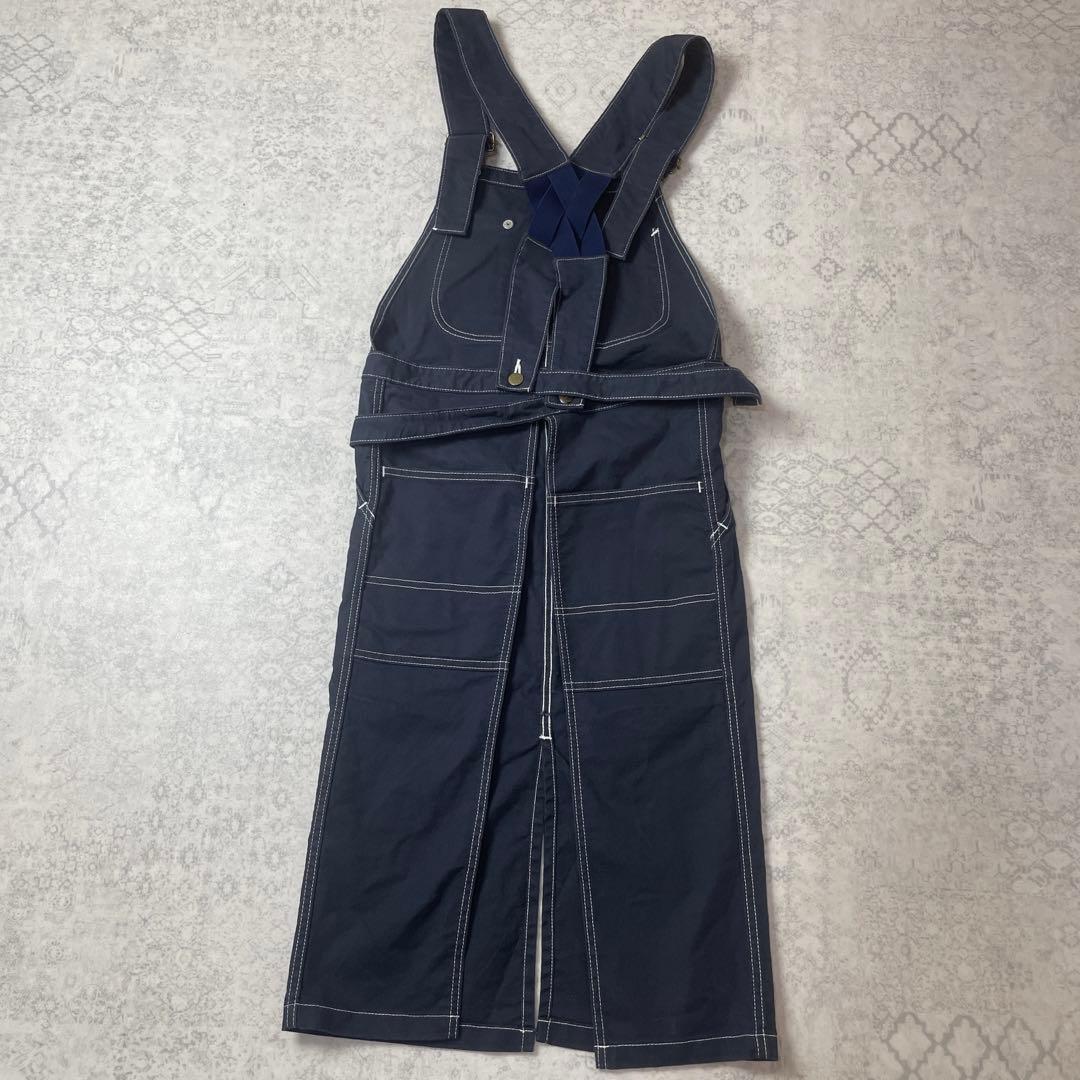 【タグ付き】 LEE オーバーオールエプロン ネイビー ストレッチダック