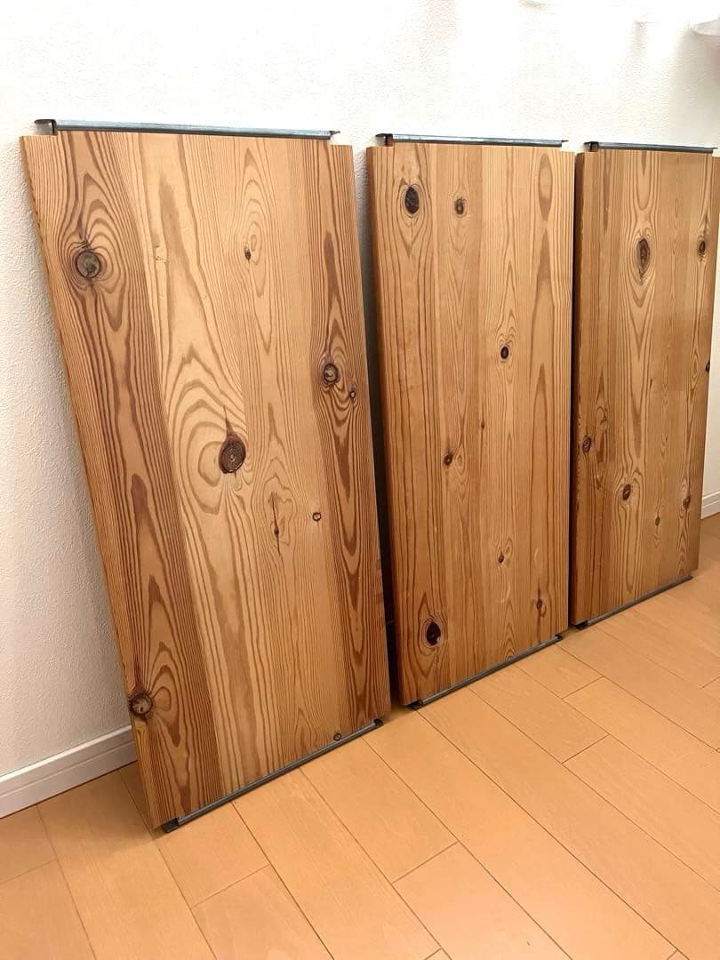 無印良品　パイン材ユニットシェルフ　ユニット棚　ラック　棚板3枚　旧型　廃盤品