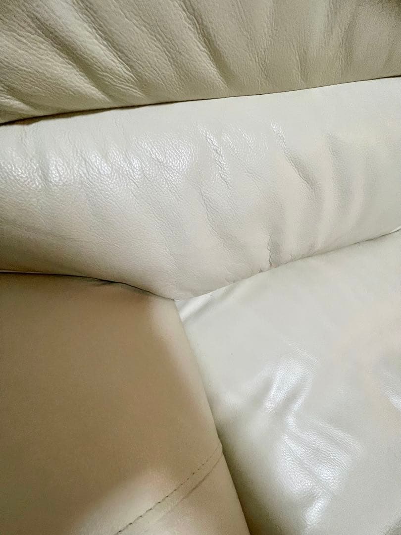 ソファ 合成皮革 白　ホワイト