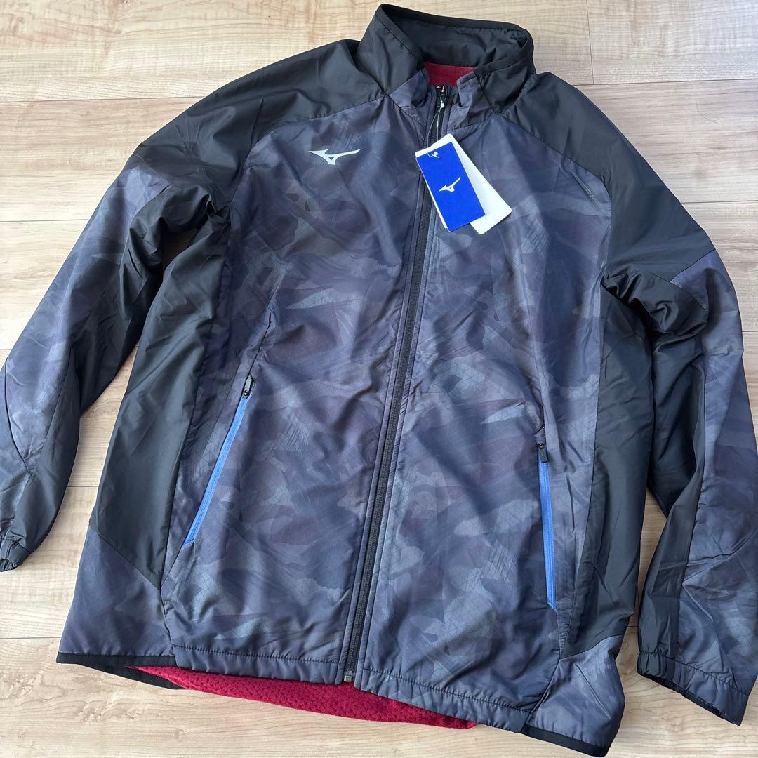 新品　ミズノ　メンズ　ブレスサーモ　軽量　あったか　ブラック　黒　スポーツ　XL