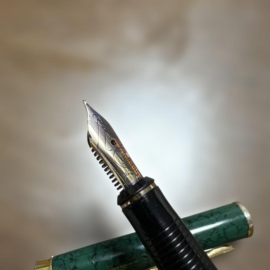PELIKAN 緑色 万年筆14K
