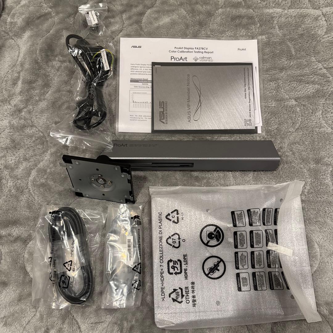 ASUS モニター ProArtPA278CV 27インチ/WQHD/USB-C