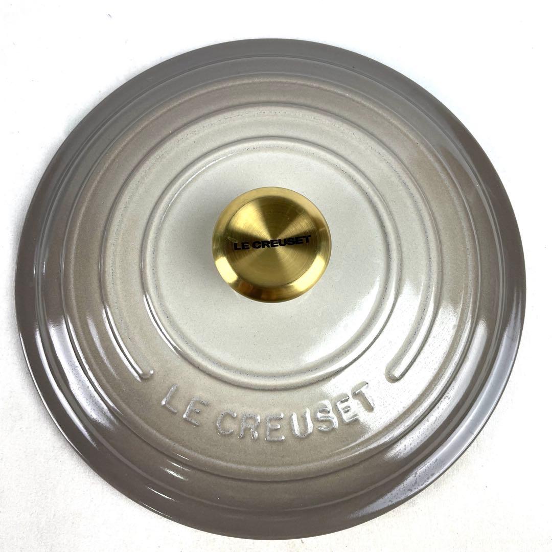 ル・クルーゼ 両手鍋 ココットロンド 22 3.3L 金 ゴールド つまみ