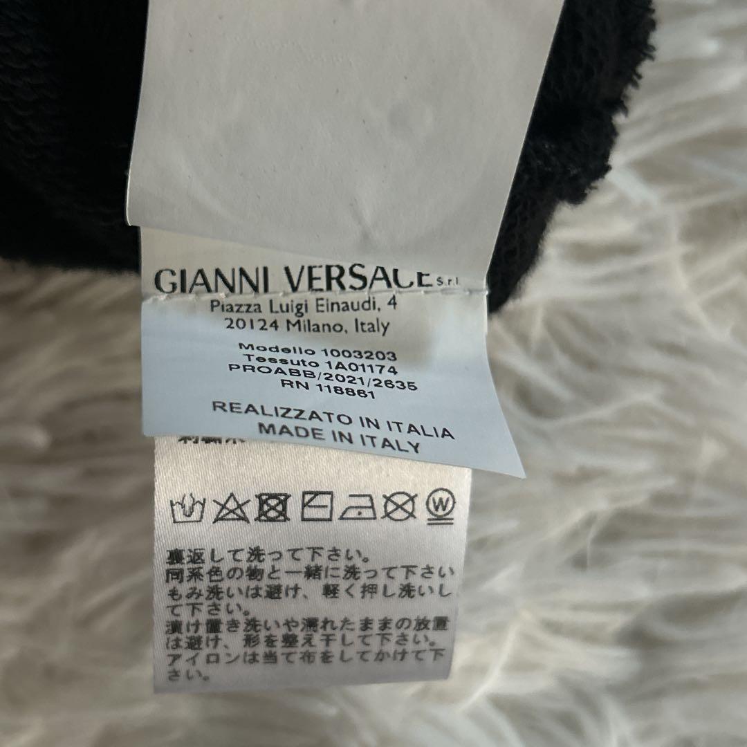 希少サイズ品✨ VERSACE ヴェルサーチ ゴールド刺繍 スウェット 黒 L