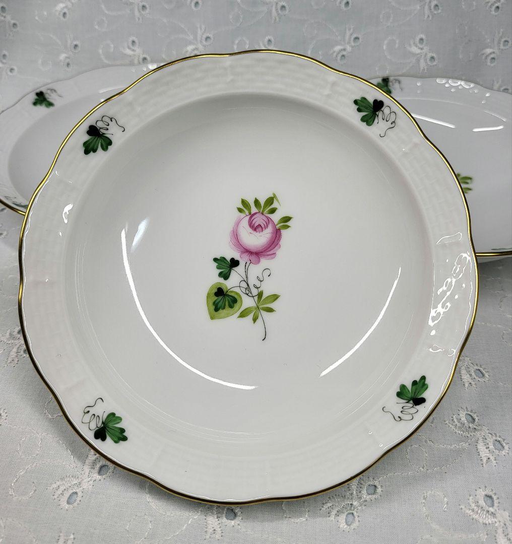 美品✨ヘレンド ウィーンの薔薇 サラダ フルーツ ボウル 小皿 プレート②