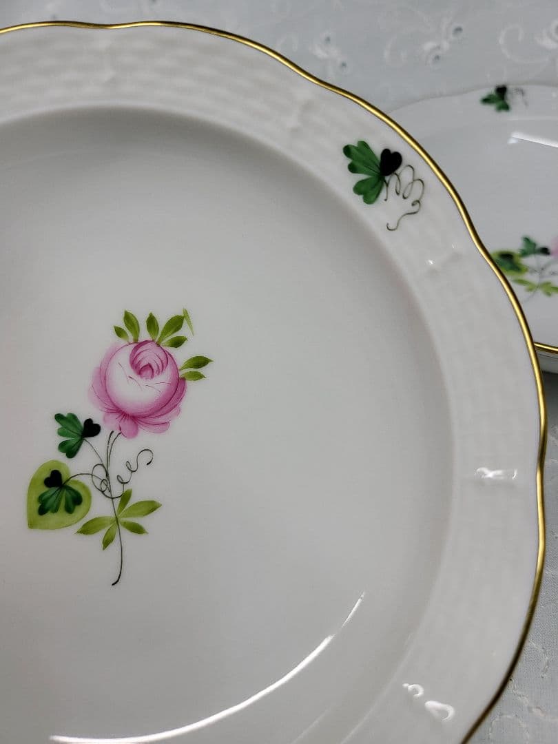 美品✨ヘレンド ウィーンの薔薇 サラダ フルーツ ボウル 小皿 プレート②