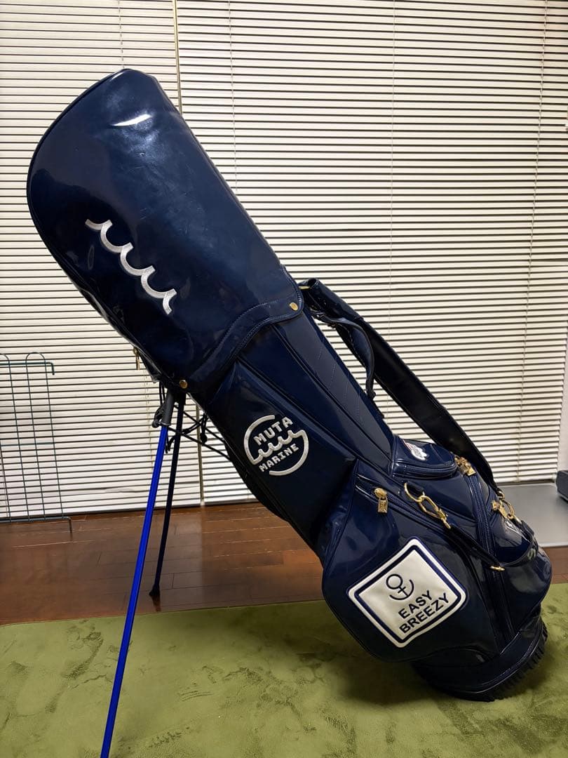 MUTA MARINE ネイビー キャディバッグ　クラブカバー7種付き　セット