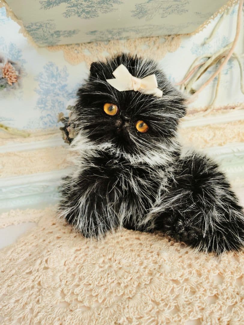 ふわふわ♡黒猫スイーツちゃん♡子猫♡アートドール♡ぬいぐるみ♡