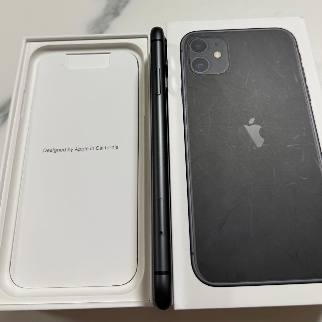 Apple iPhone 11 64gb SiMフリー ブラック 本体 箱