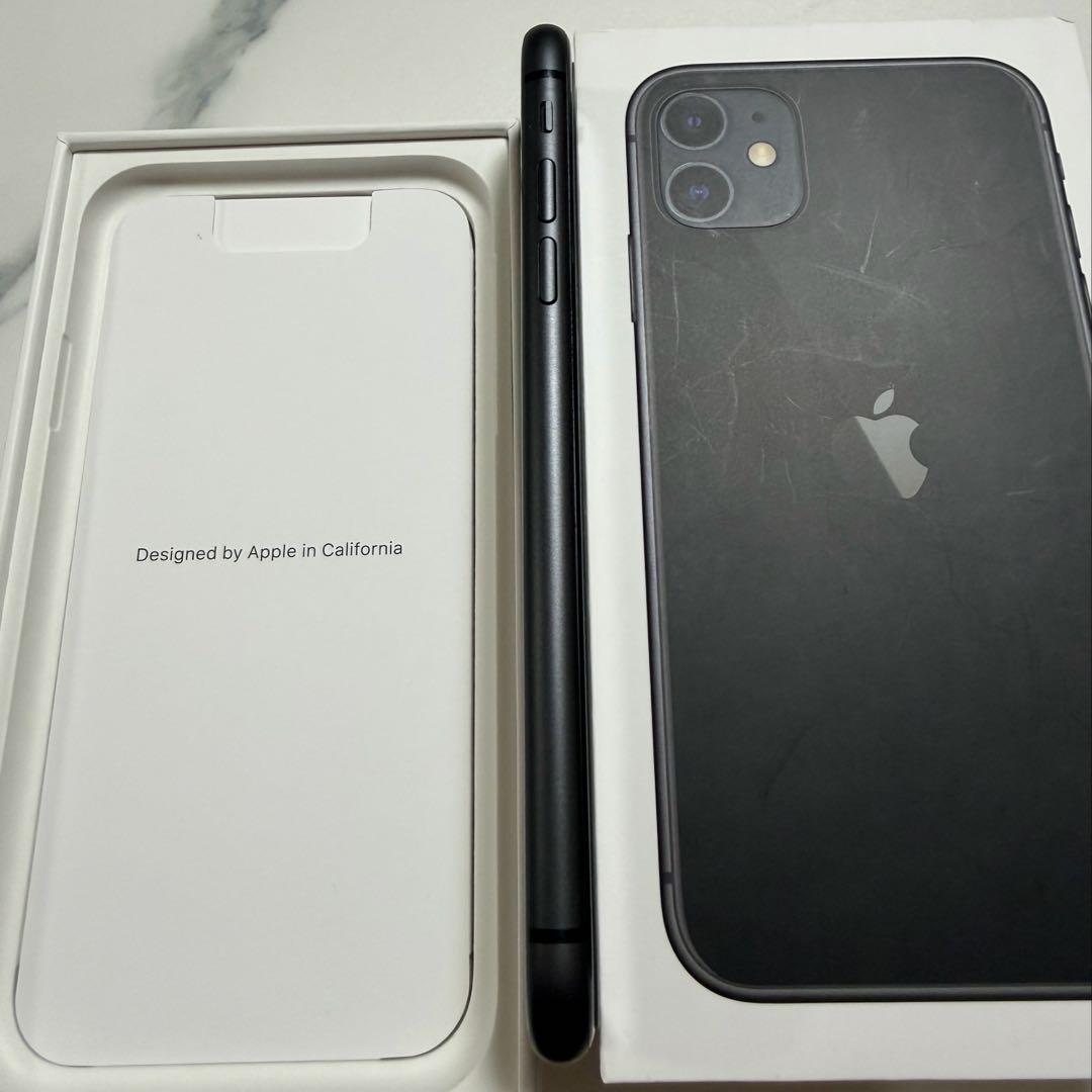 Apple iPhone 11 64gb SiMフリー ブラック 本体 箱