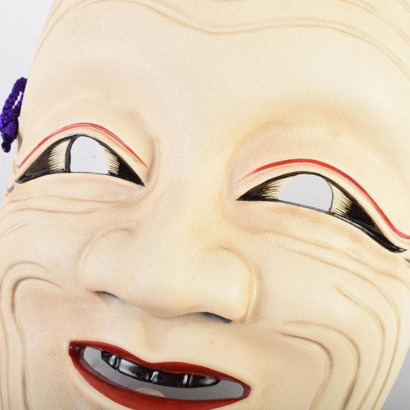 ちょんたろ 　吉備のおもて　能面　木彫　手名槌命　足名槌命　V　8790