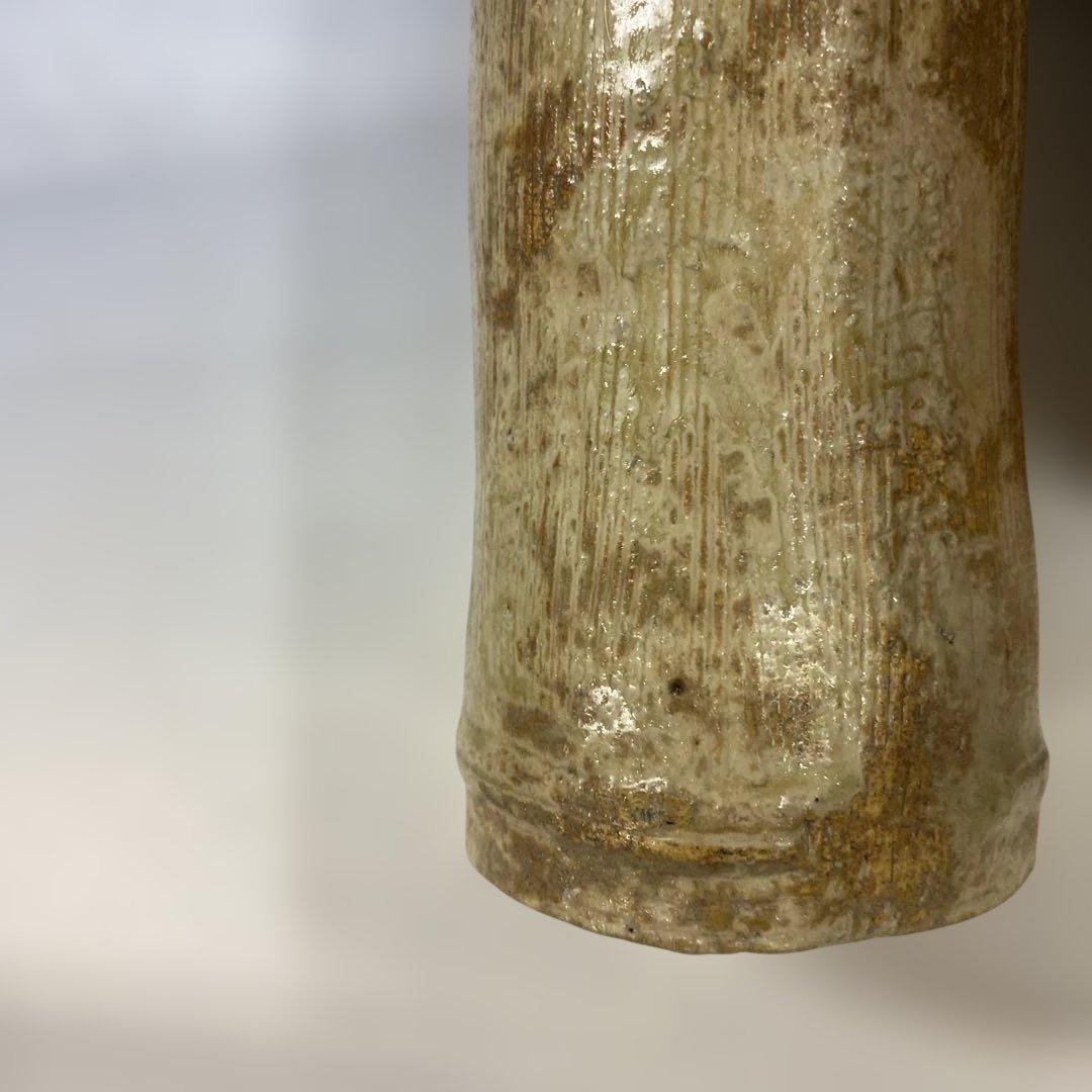 茶道具　掛け花入れ　大萱八坂窯　加藤芳右衛門作　共箱