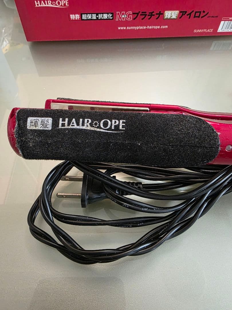 HAIR OPE MGプラチナ輝髪アイロン 赤
