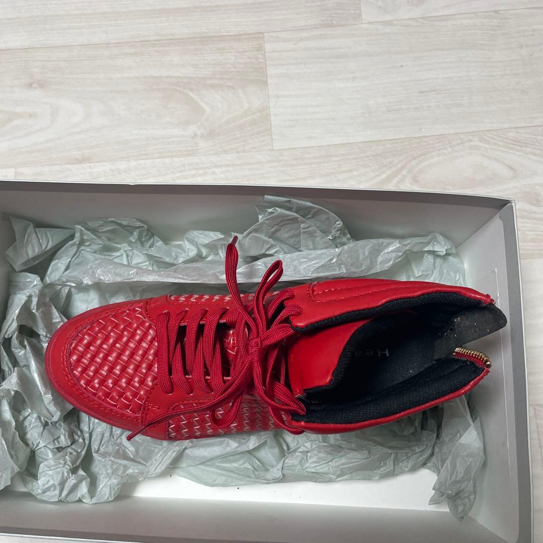 Heal Creek ヒールクリーク レッド ハイカットスニーカー 35