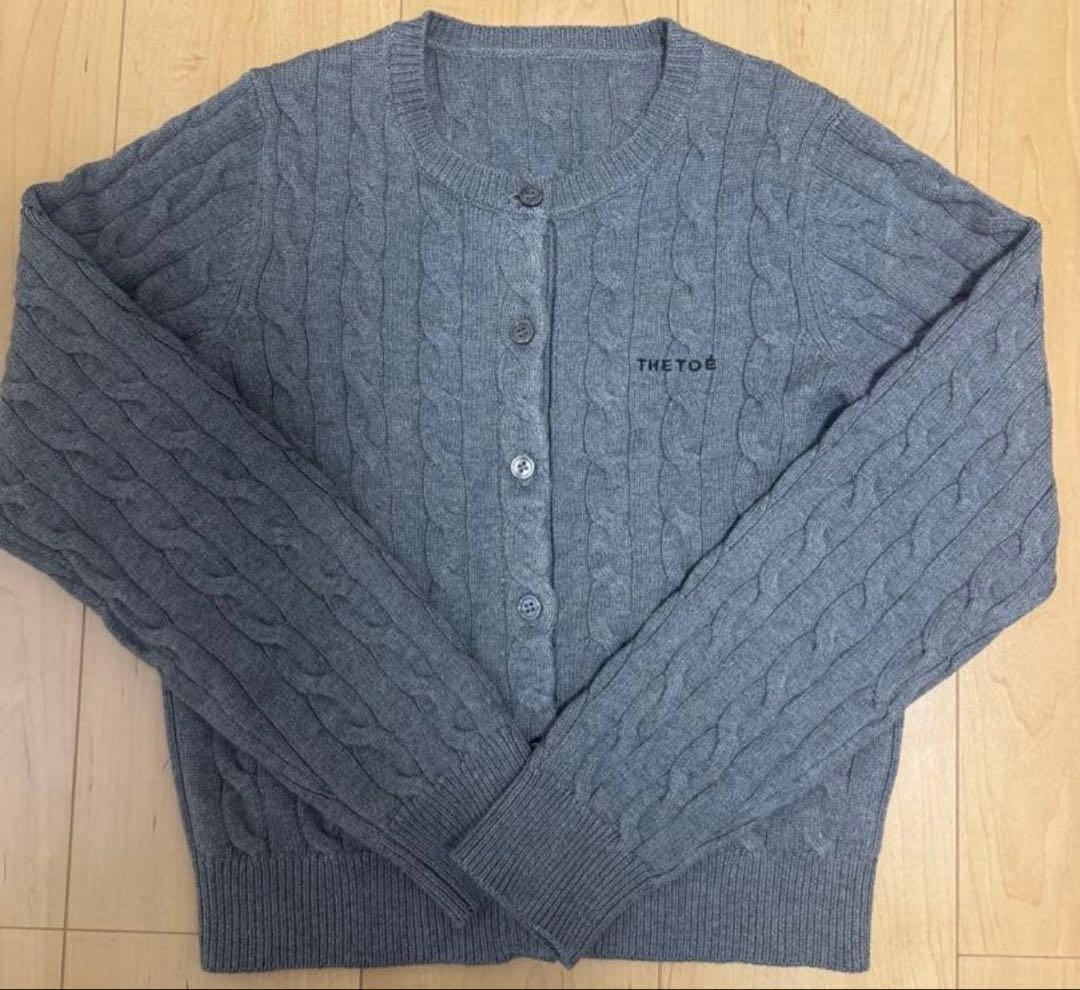 THETOE TOÉ Baker Cardigan グレー Sサイズ