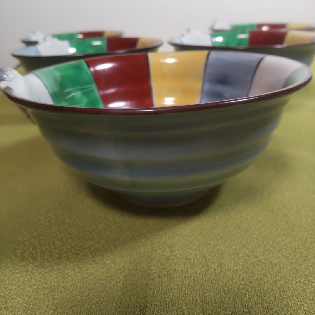 九谷焼 一閑人 紙風船 小丼 小どん 椀 皿 茶碗　 5客