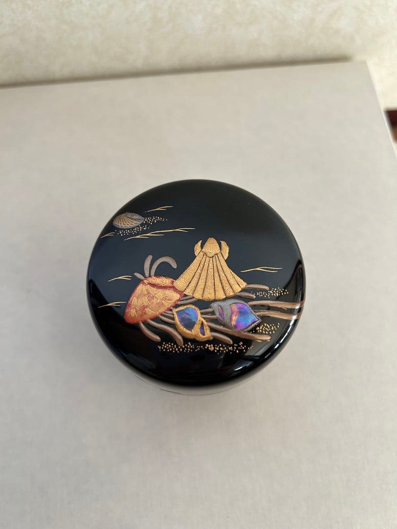 中棗 海松貝模様 付属木箱