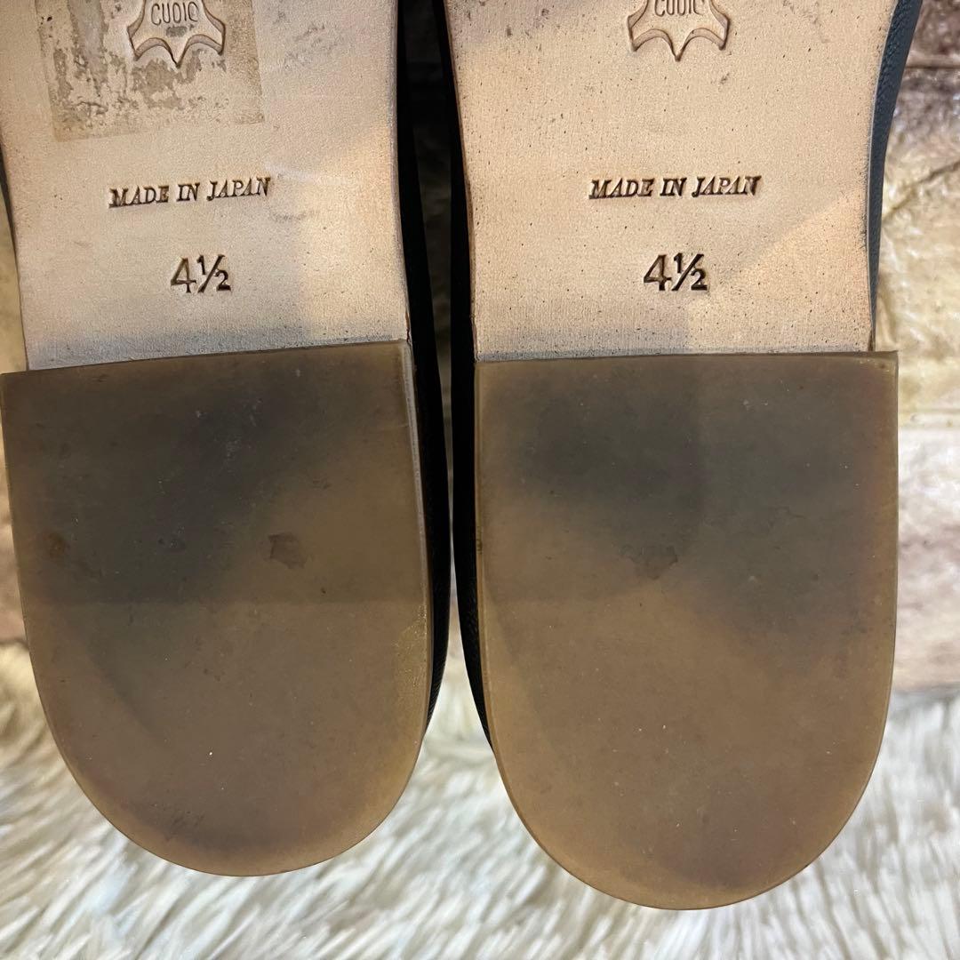 美品　SUI バレエ　シューズ　V BALLET ゴートレザーブラック24.5