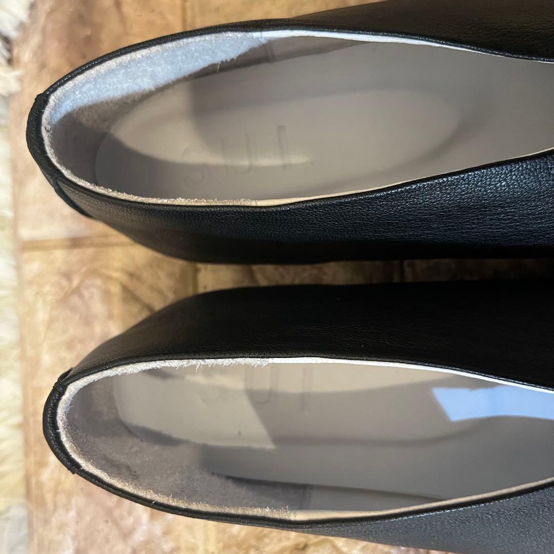 美品　SUI バレエ　シューズ　V BALLET ゴートレザーブラック24.5