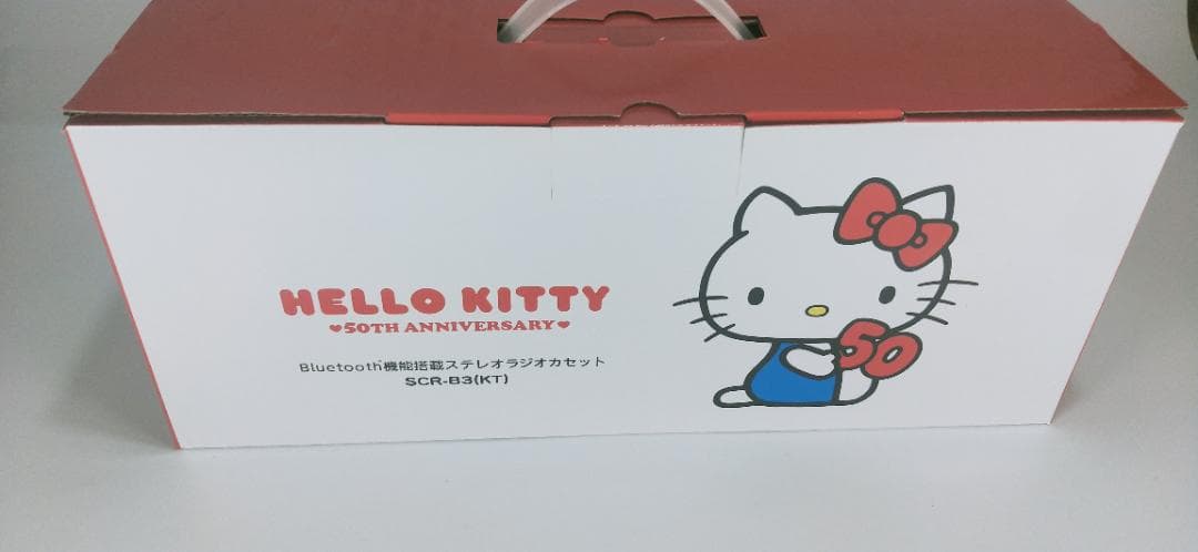 新品 ハローキティ 50周年Bluetooth機能搭載 ラジカセ SCR-B3