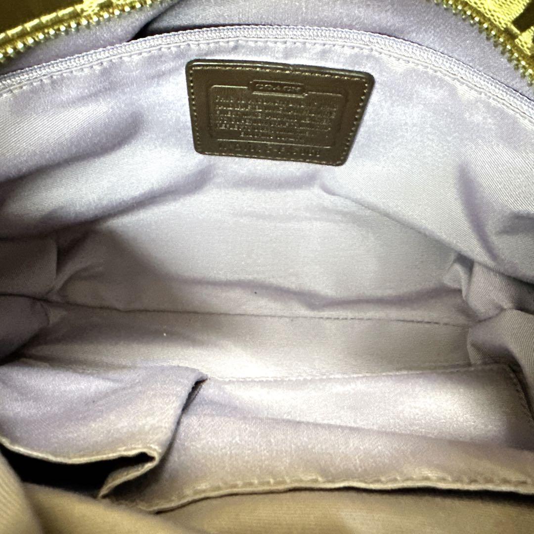 美品 COACH シグネチャー ワンショルダーバッグ ホーボー ブラウン Y2K