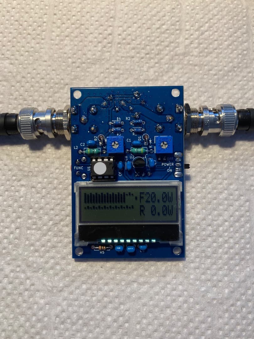 【値下】小型QRP用通過型VSWR メーター・キット組立調整済 HF/50MHz