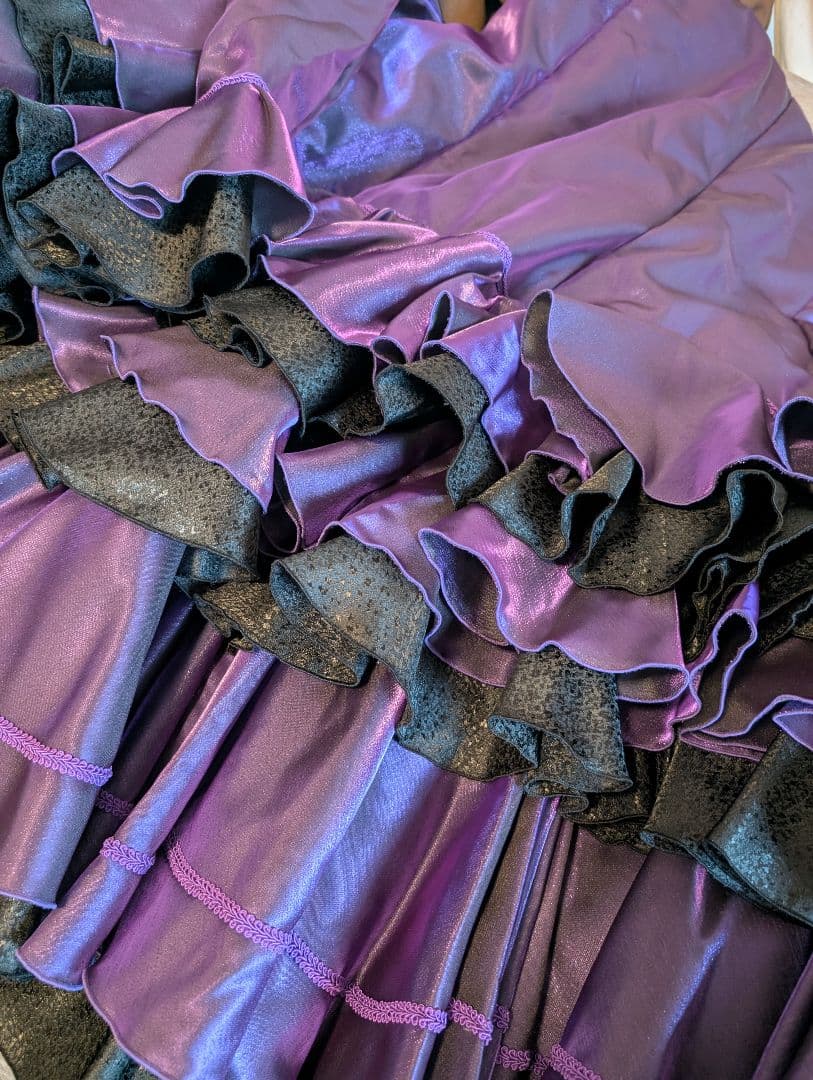 フラメンコ ワンピース 衣装 ドレス 紫