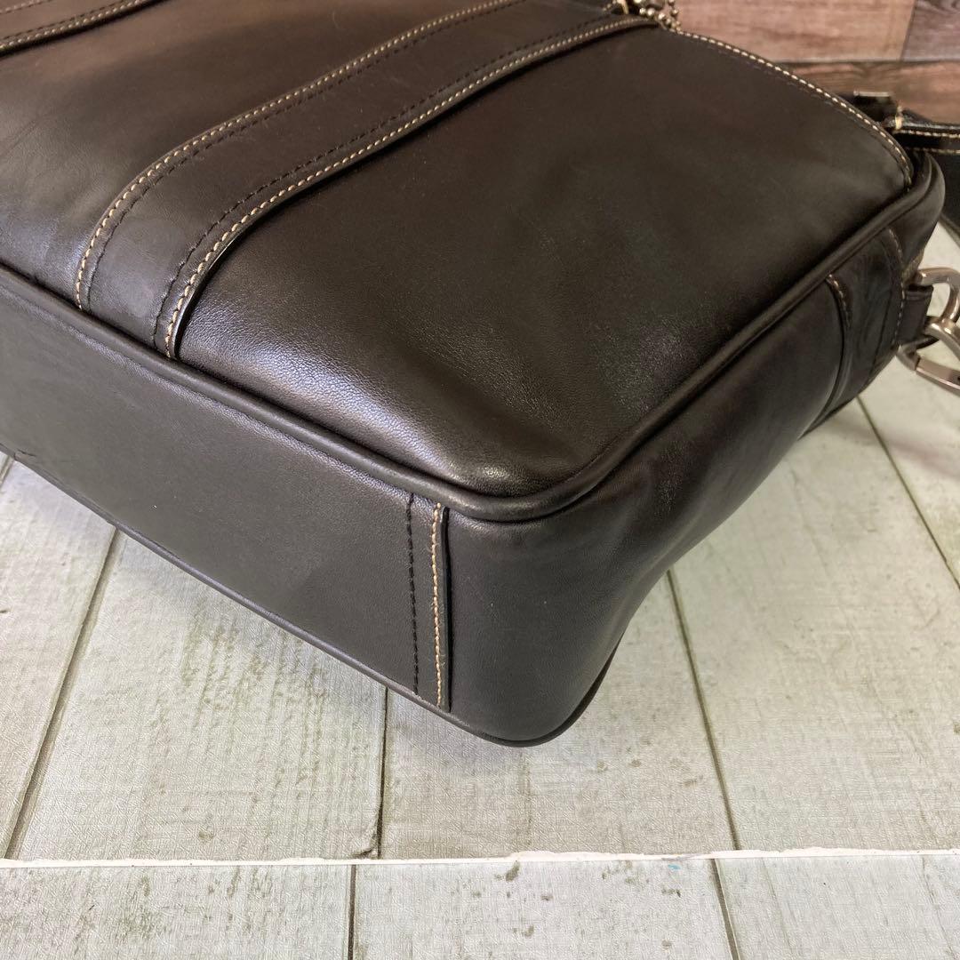 コーチ　COACH　ビジネスバック　2way オールレザー　ブラック　A4可　黒