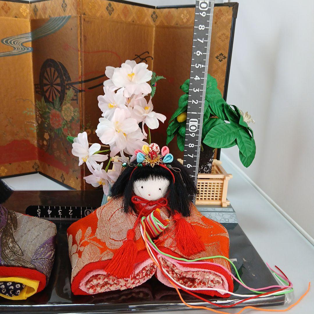 私の手作り/ひな祭り 雛人形セット/手作/古布ちりめん、帯
