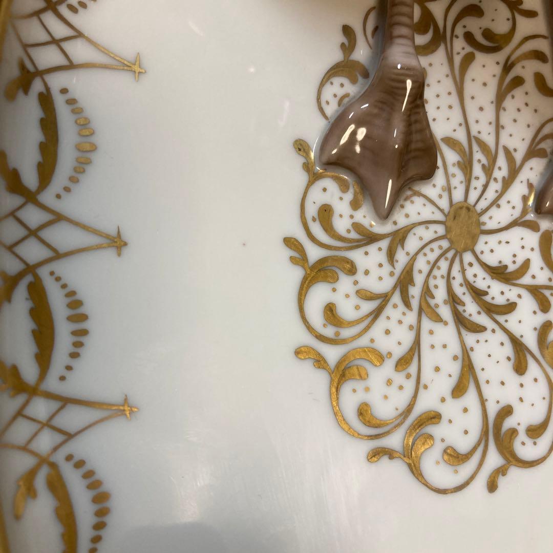 ローゼンタール　オーバルプレート 鷺 フュギリン 金彩 ババリア　アンティーク