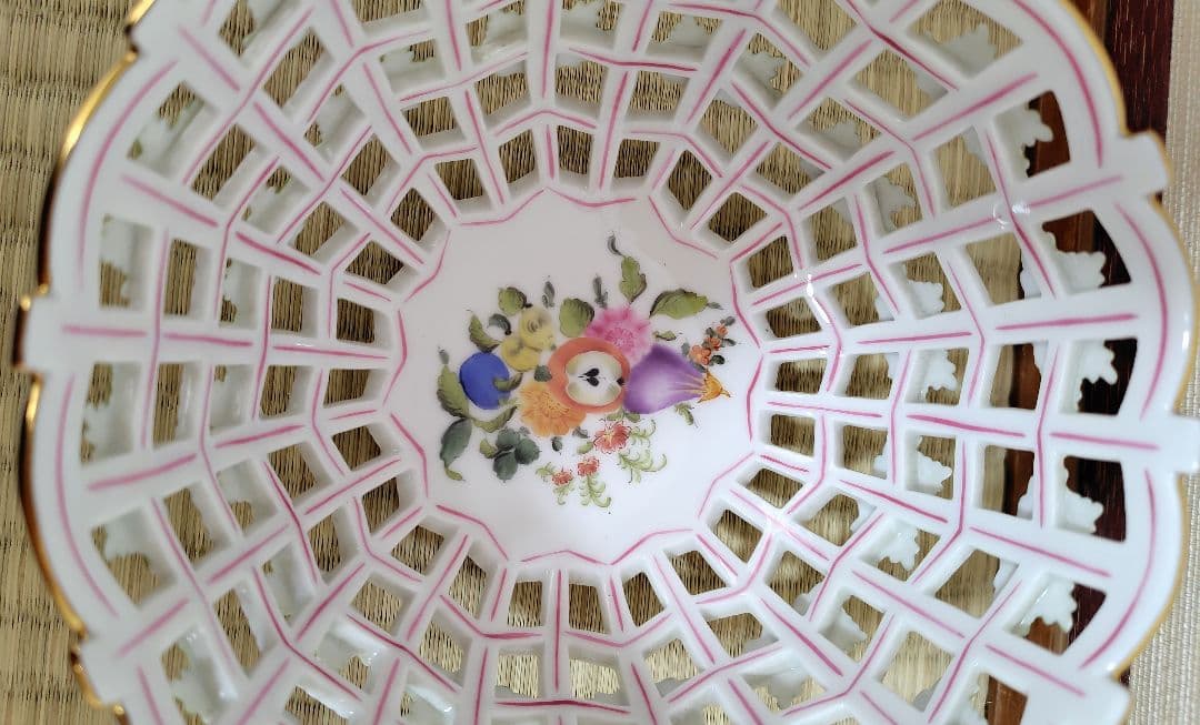 HEREND　陶器　バスケット　小物入れ　ヘレンド　オープンバスケット