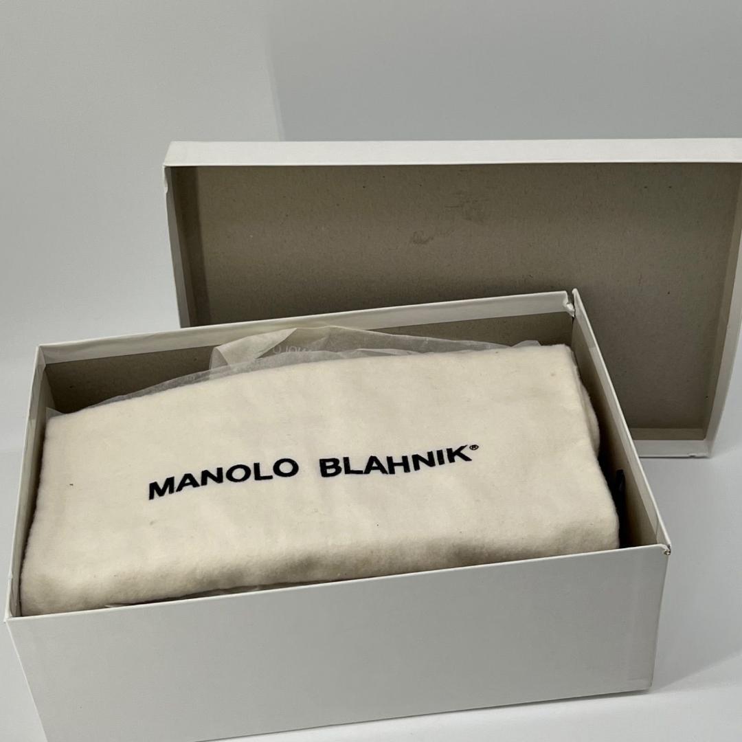 美品✨マノロブラニク ビジュー装飾付き サンダル ミュール ゼブラ 36