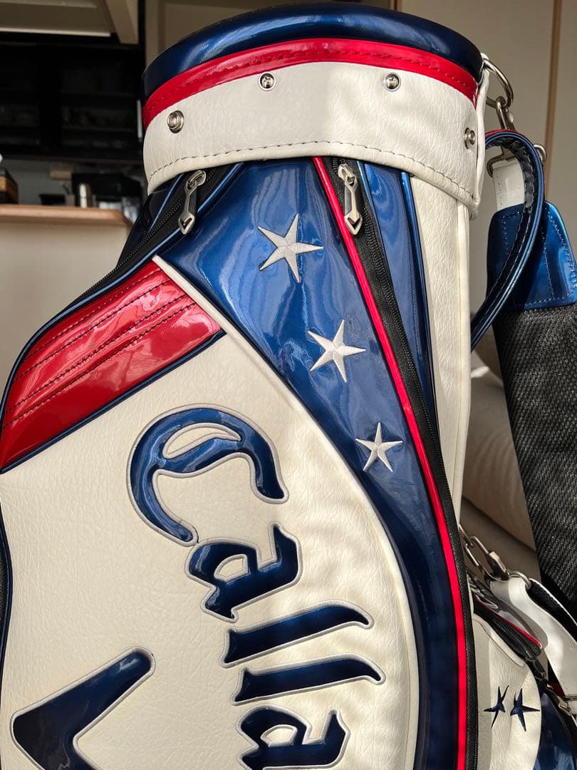 希少　良品キャロウェイ ベア カート型キャディバッグ 星柄 限定モデル レザー調