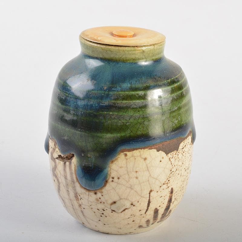 茶道具　織部茶入　仕覆付　裏千家十一代玄々斎極め箱　M　R7026