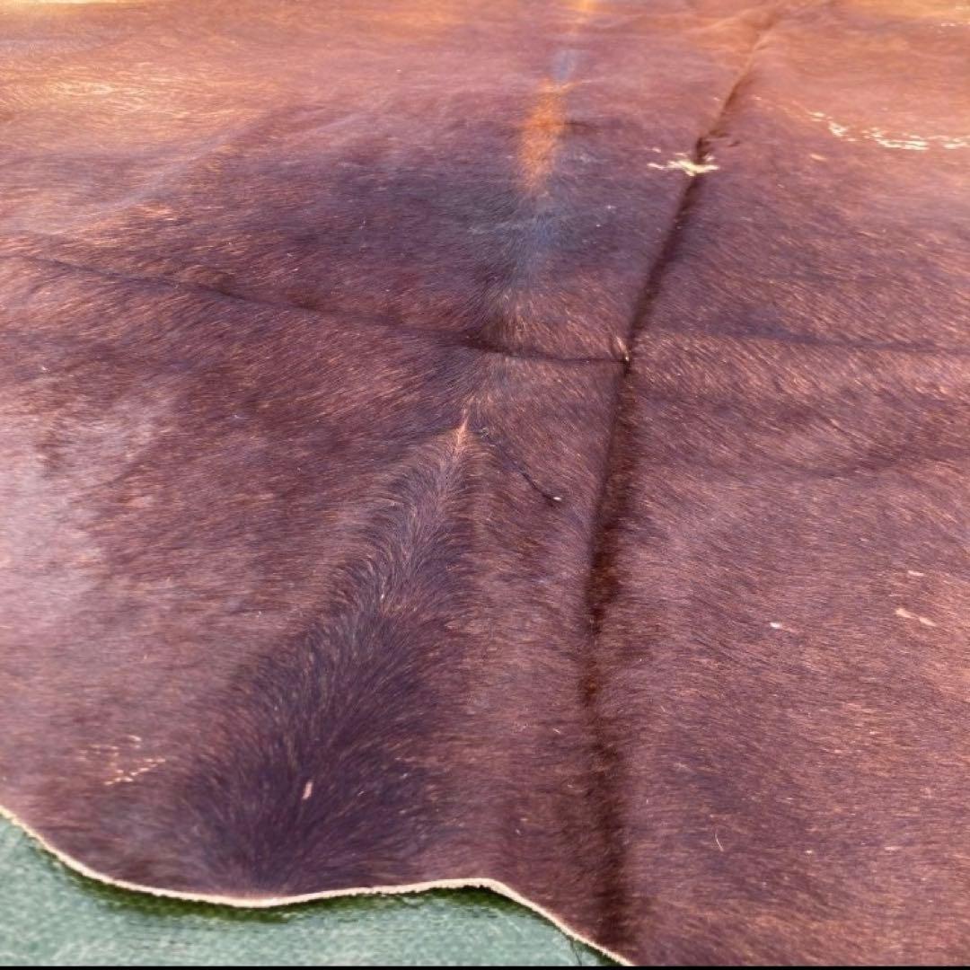 【入手困難】特大250×230牛革ハラコラグ★グランピングお籠もりキャンプにも！